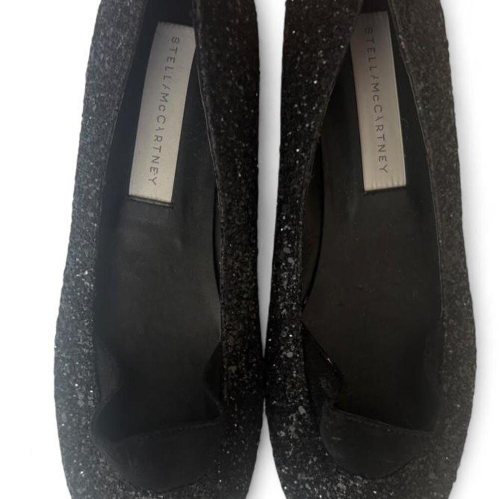 Stella mccartney black glitter ballet